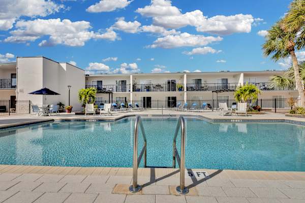 Clean Blue Swimming Pool at Avia Apartments at Reedy Creek, Kissimmee, FL